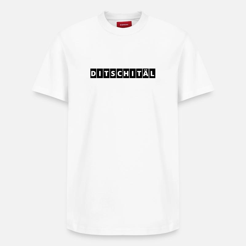 Digital | Ditschitäl | Digitaler Wandel - Relaxed Unisex Supima Cotton T-Shirt – von SPREAD - Weiß