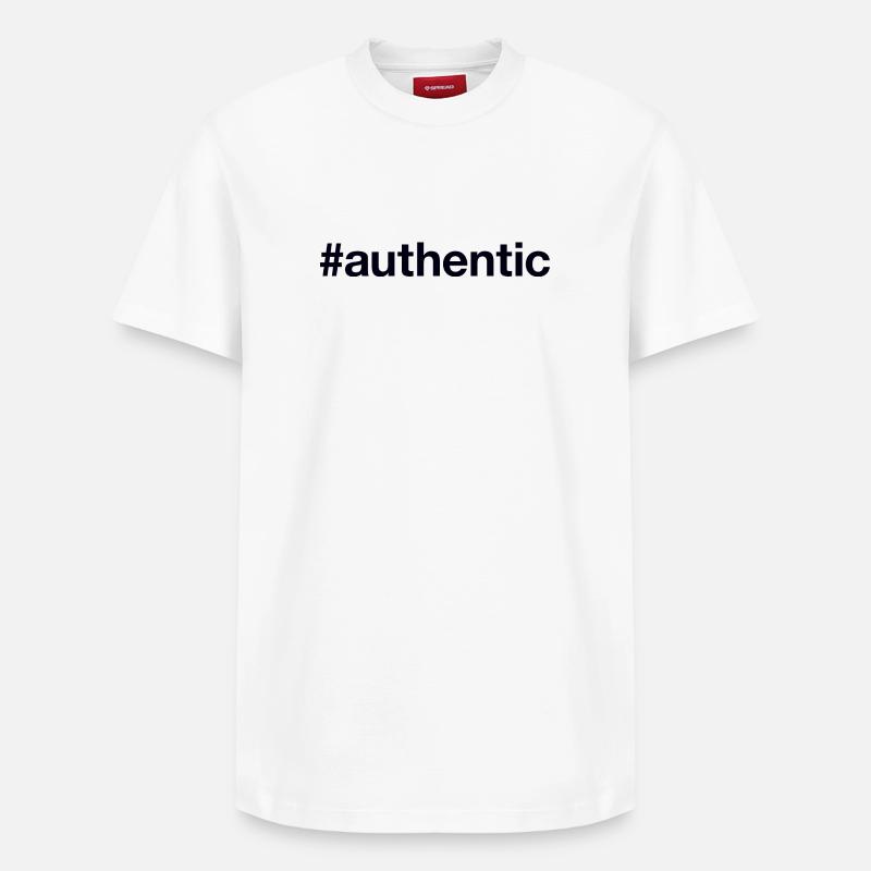 AUTHENTIC authentisch echt - Relaxed Unisex Supima Cotton T-Shirt – von SPREAD - Weiß