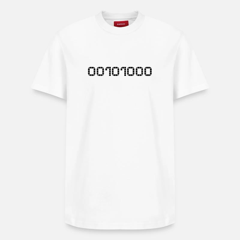 Notation binaire - 40 - T-shirt unisexe décontracté en coton Supima – de SPREAD - blanc