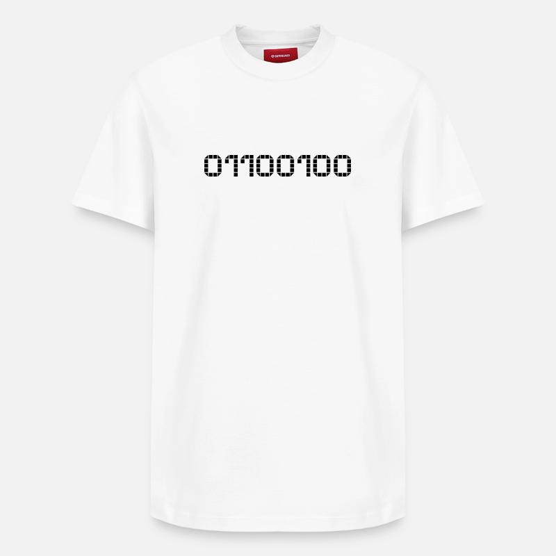 Binary notation - 100 - Relaxed Unisex Supima Cotton T-Shirt – by SPREAD - white