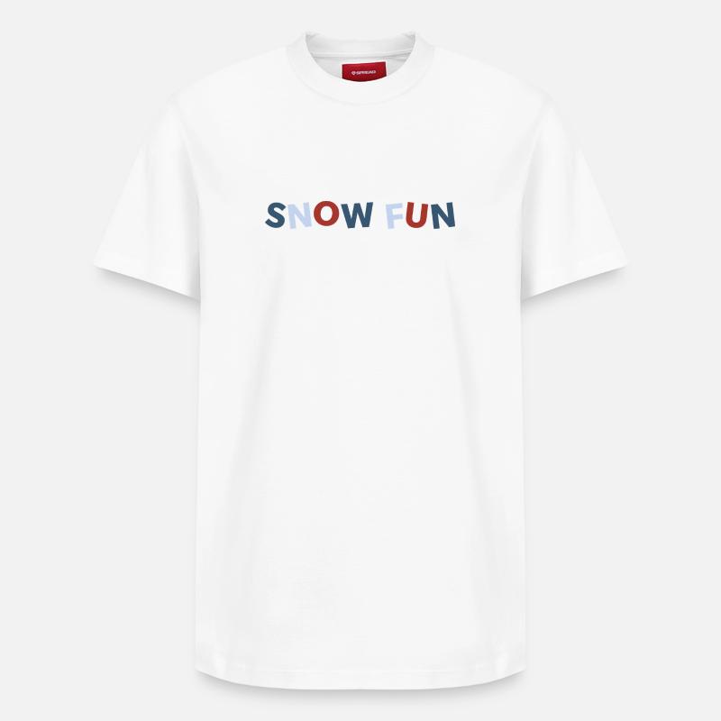 SnowFun - T-shirt unisexe décontracté en coton Supima – de SPREAD - blanc