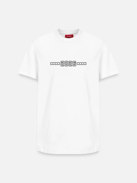 Police universitaire 2026 - T-shirt unisexe décontracté en coton Supima – de SPREAD - blanc
