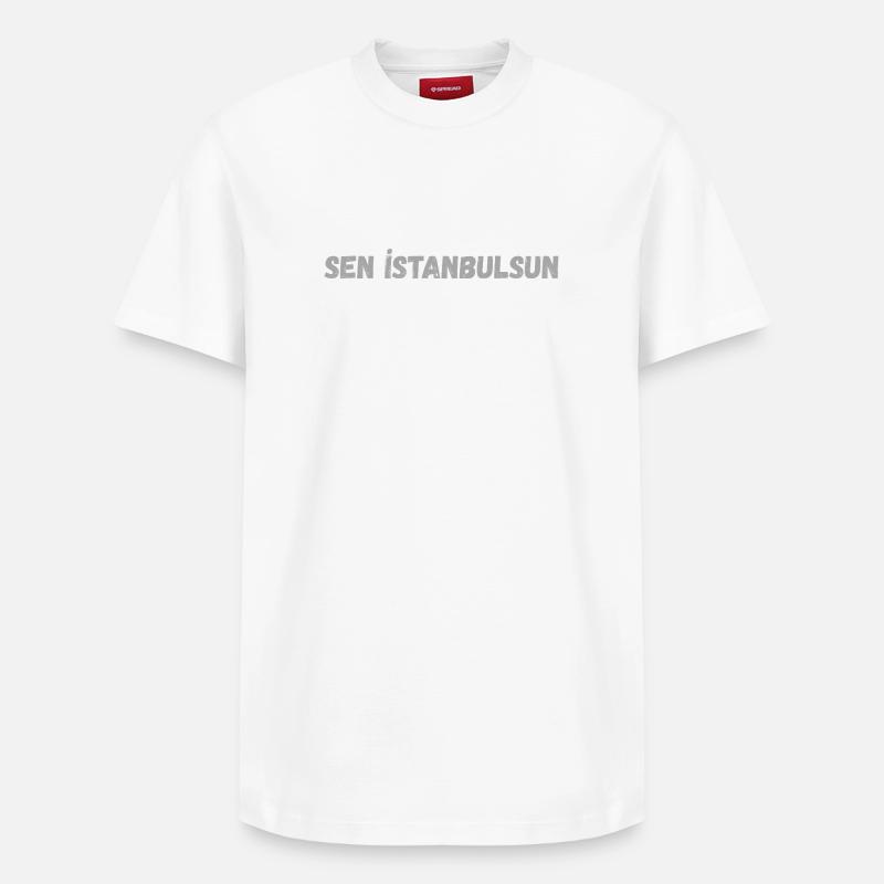 Istanbul - T-shirt unisexe décontracté en coton Supima – de SPREAD - blanc