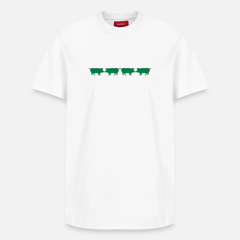Cochons - T-shirt unisexe décontracté en coton Supima – de SPREAD - blanc
