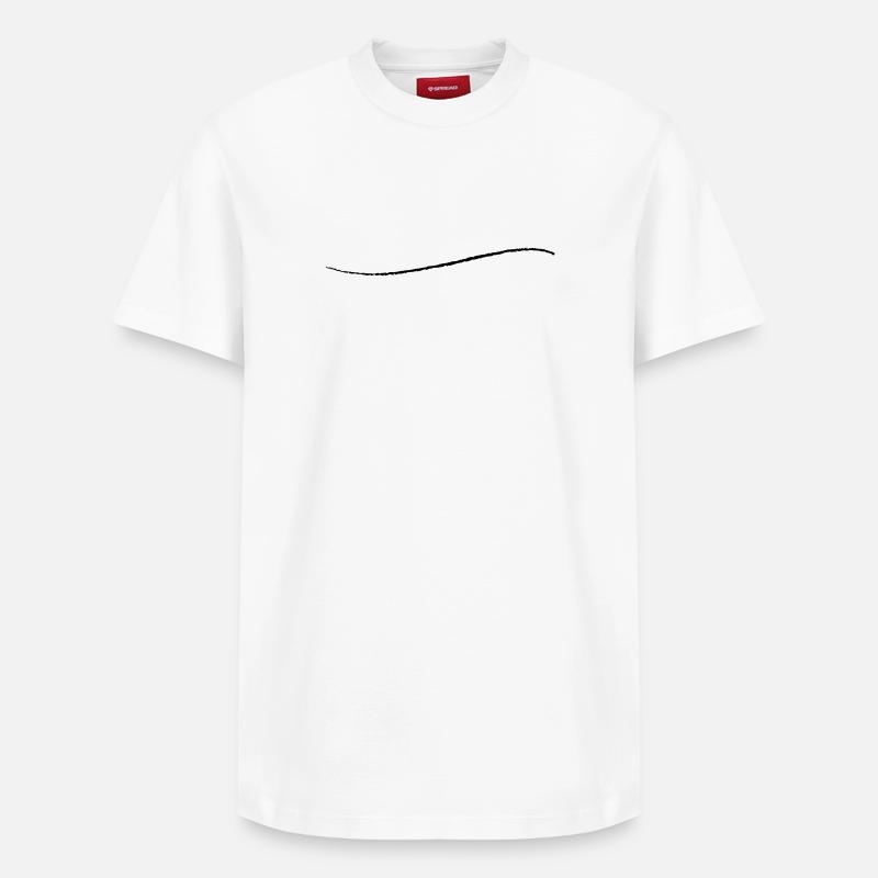 curved stroke modern creative underlined - Relaxed Unisex Supima Cotton T-Shirt – by SPREAD - white
