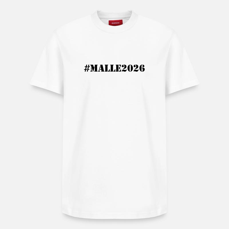 Malle 2026 - T-shirt unisexe décontracté en coton Supima – de SPREAD - blanc
