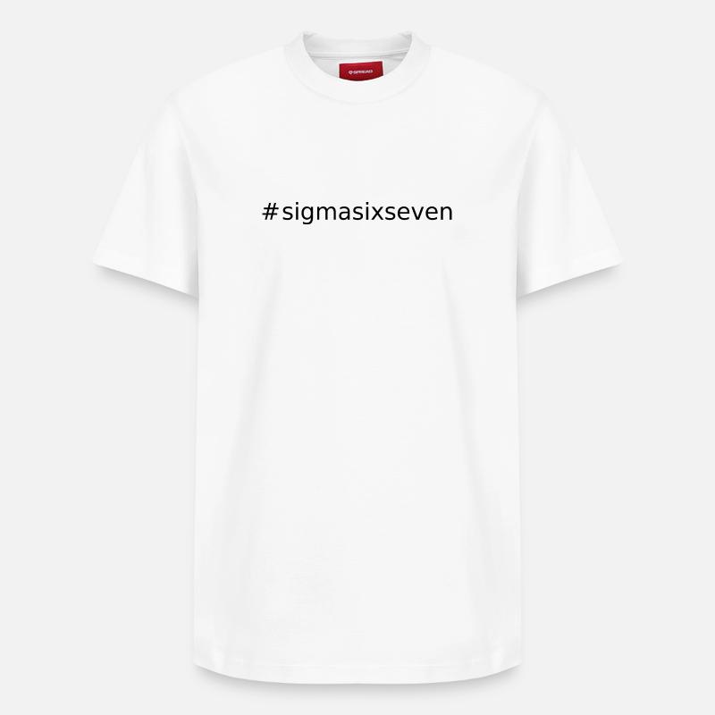 #sigmasixseven - T-shirt unisexe décontracté en coton Supima – de SPREAD - blanc