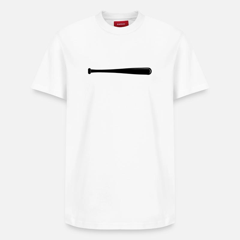 Batte de baseball - T-shirt unisexe décontracté en coton Supima – de SPREAD - blanc