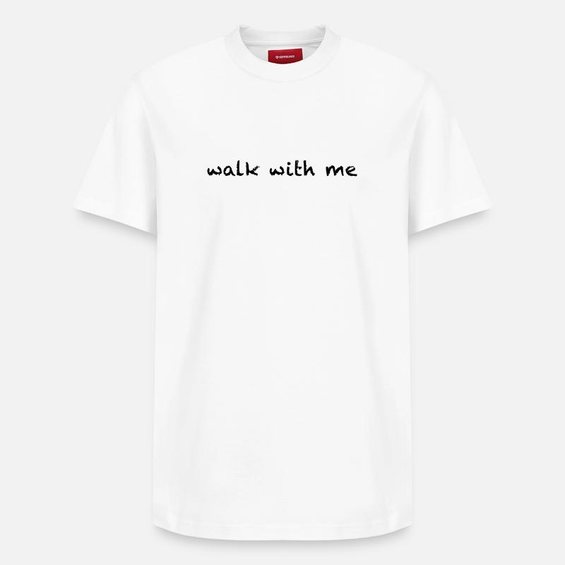 Marche avec moi - T-shirt unisexe décontracté en coton Supima – de SPREAD - blanc