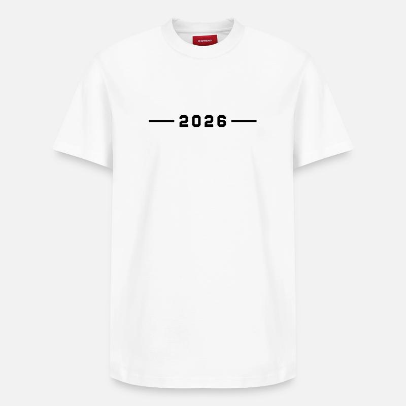 2026 Strich - Relaxed Unisex Supima Cotton T-Shirt – von SPREAD - Weiß