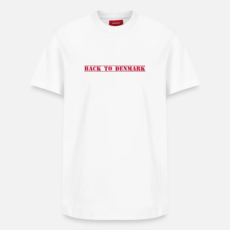 Danemark Dänemark - T-shirt unisexe décontracté en coton Supima – de SPREAD - blanc