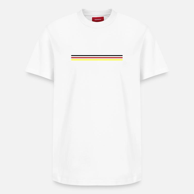 Drapeau de la ligne d’Allemagne - T-shirt unisexe décontracté en coton Supima – de SPREAD - blanc