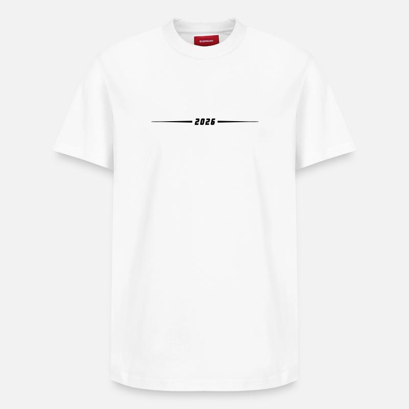 Élément de l’année 2026 - T-shirt unisexe décontracté en coton Supima – de SPREAD - blanc