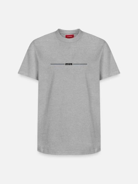 2026 - Year - Line - New Year - Relaxed Unisex Supima Cotton T-Shirt – by SPREAD - white