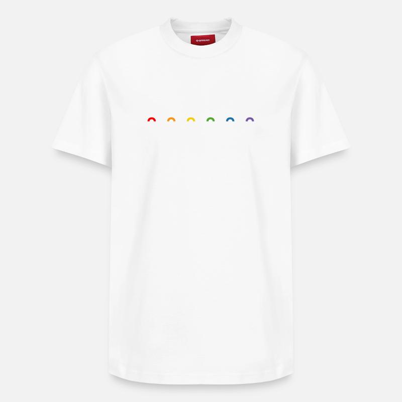 🌈❤️Regenbogen rainbow🏳️‍🌈 - Relaxed Unisex Supima Cotton T-Shirt – von SPREAD - Weiß