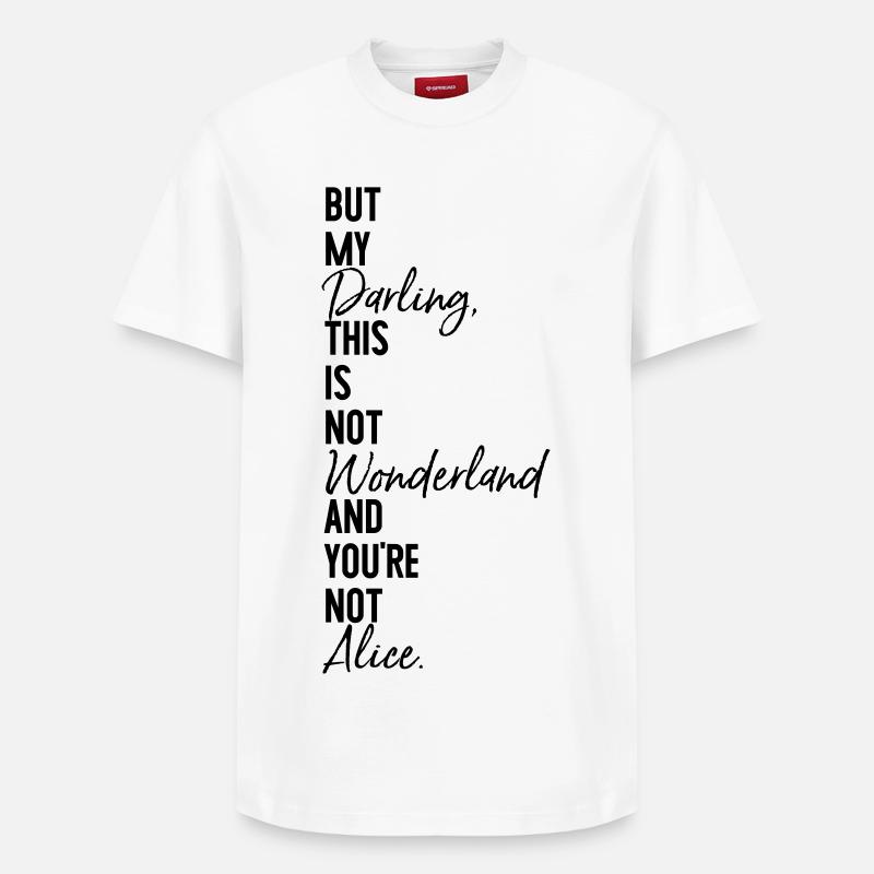 Alice Wonderland - T-shirt unisexe décontracté en coton Supima – de SPREAD - blanc