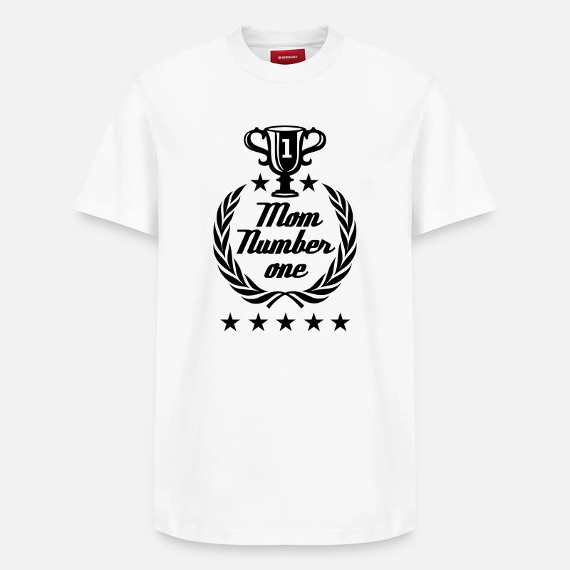 Numéro de maman une - T-shirt unisexe décontracté en coton Supima – de SPREAD - blanc