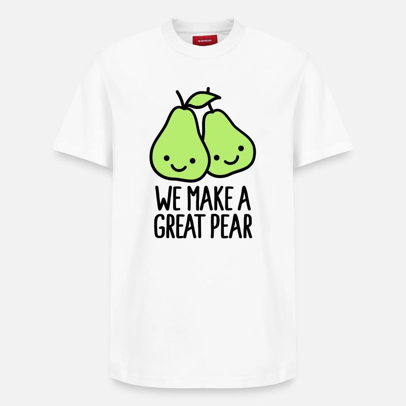 We make a great pear - Relaxed Unisex Supima Cotton T-Shirt – von SPREAD - Weiß