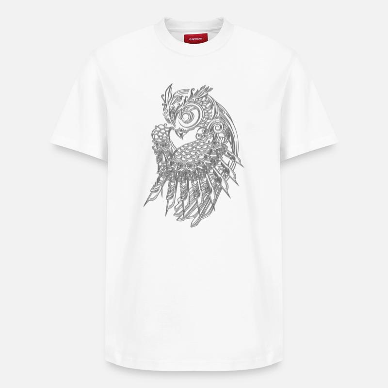 Silver Owl design - T-shirt unisexe décontracté en coton Supima – de SPREAD - blanc