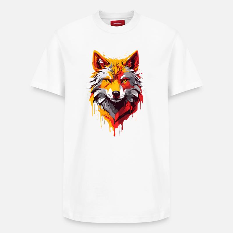 Loup Cool - T-shirt unisexe décontracté en coton Supima – de SPREAD - blanc