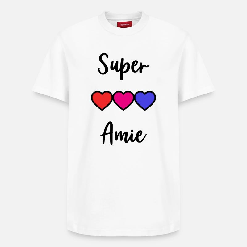 SUPER AMIE - T-shirt unisexe décontracté en coton Supima – de SPREAD - blanc