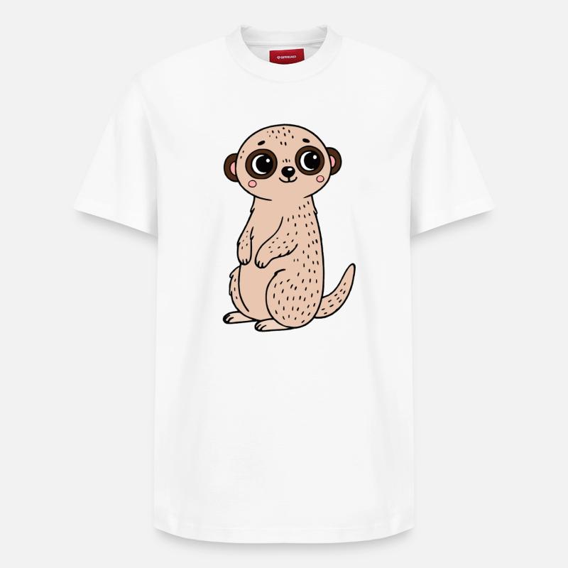 Erdmännchen - Relaxed Unisex Supima Cotton T-Shirt – von SPREAD - Weiß
