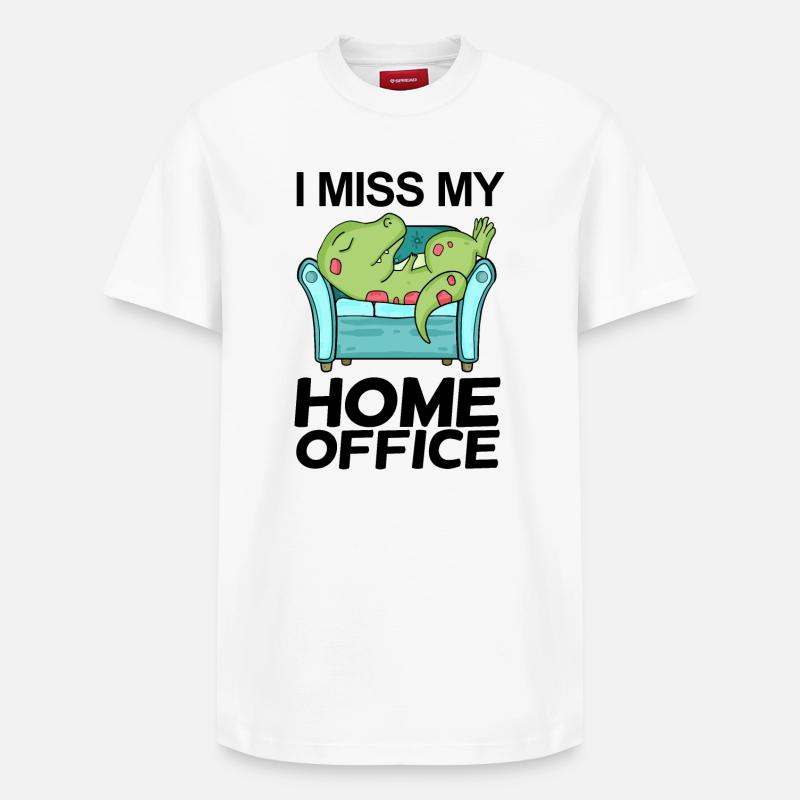 Bureau à domicile - T-shirt unisexe décontracté en coton Supima – de SPREAD - blanc