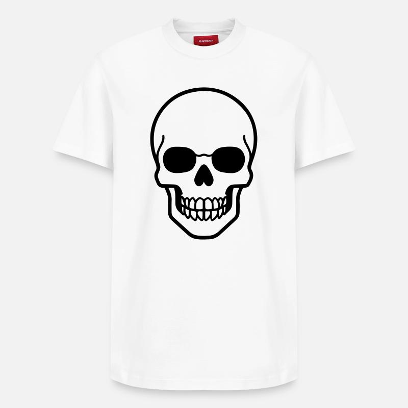 Skeleton Comic - Relaxed Unisex Supima Cotton T-Shirt – by SPREAD - white