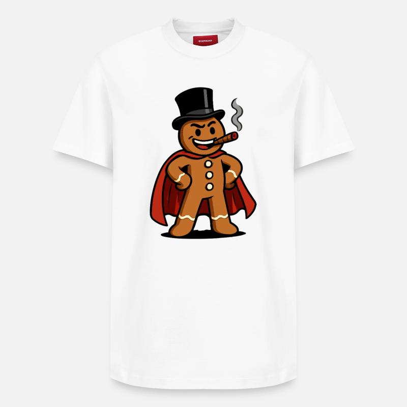 Lebkuchenheld mit Zigarre - Relaxed Unisex Supima Cotton T-Shirt – von SPREAD - Weiß