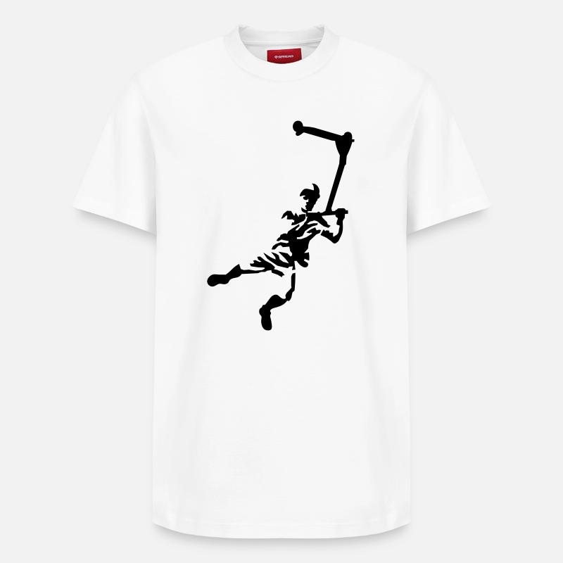 Trottinette - T-shirt unisexe décontracté en coton Supima – de SPREAD - blanc