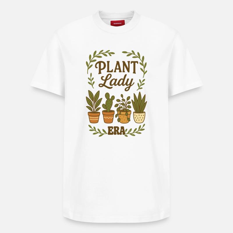 Dame Plante Époque Verte - T-shirt unisexe décontracté en coton Supima – de SPREAD - blanc