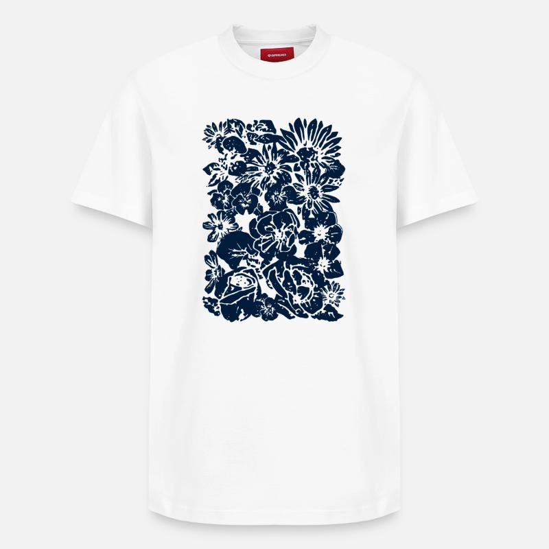 Jardin - T-shirt unisexe décontracté en coton Supima – de SPREAD - blanc