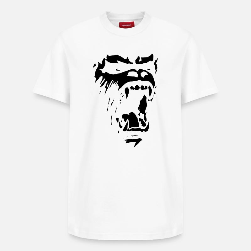 Gorilla - T-shirt unisexe décontracté en coton Supima – de SPREAD - blanc