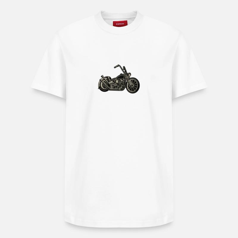 Chopper - Relaxed Unisex Supima Cotton T-Shirt – von SPREAD - Weiß