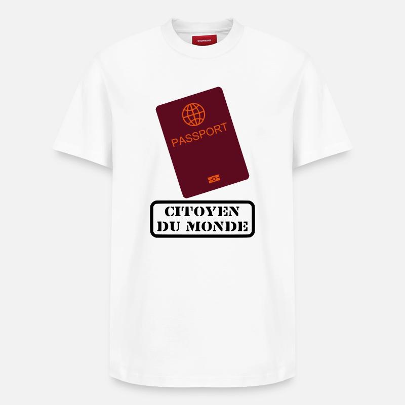 Citoyen du monde - T-shirt unisexe décontracté en coton Supima – de SPREAD - blanc