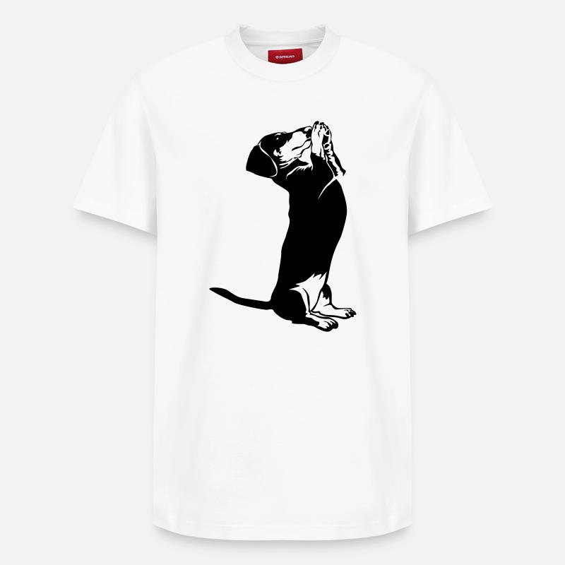 Teckels - T-shirt unisexe décontracté en coton Supima – de SPREAD - blanc