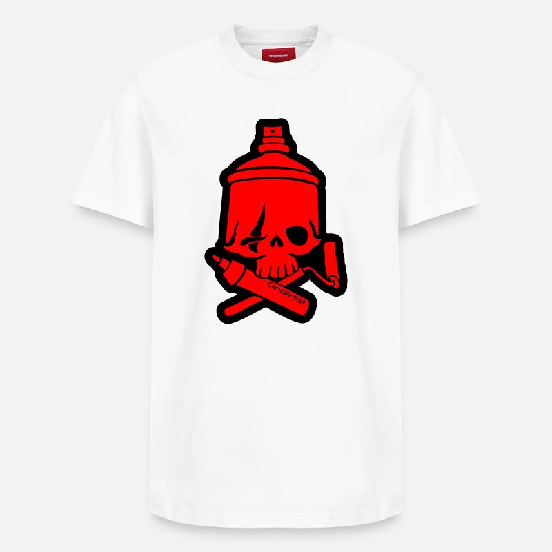 SkullCan Cano - T-shirt unisexe décontracté en coton Supima – de SPREAD - blanc