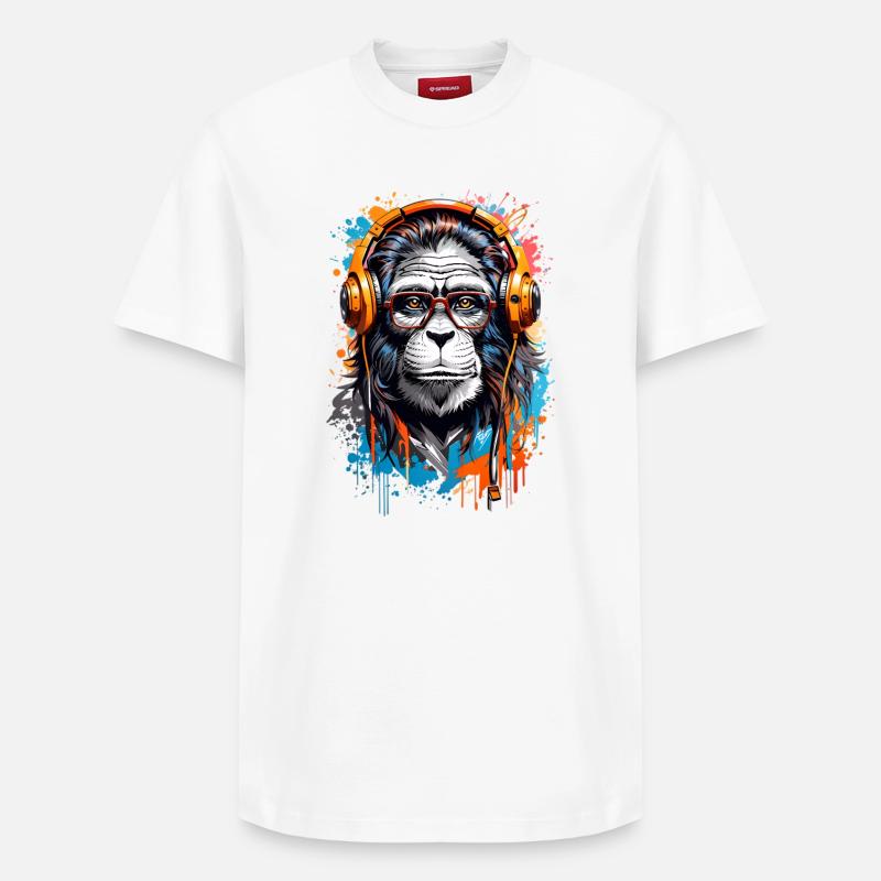 Coole Affe - Relaxed Unisex Supima Cotton T-Shirt – von SPREAD - Weiß