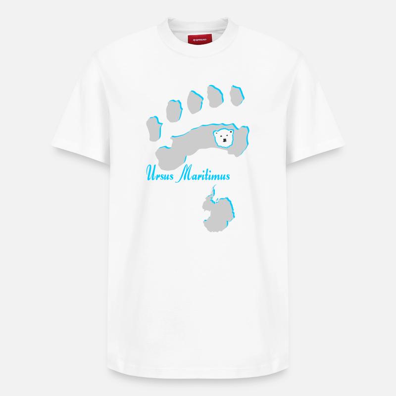 Eisbär 7 - Relaxed Unisex Supima Cotton T-Shirt – von SPREAD - Weiß