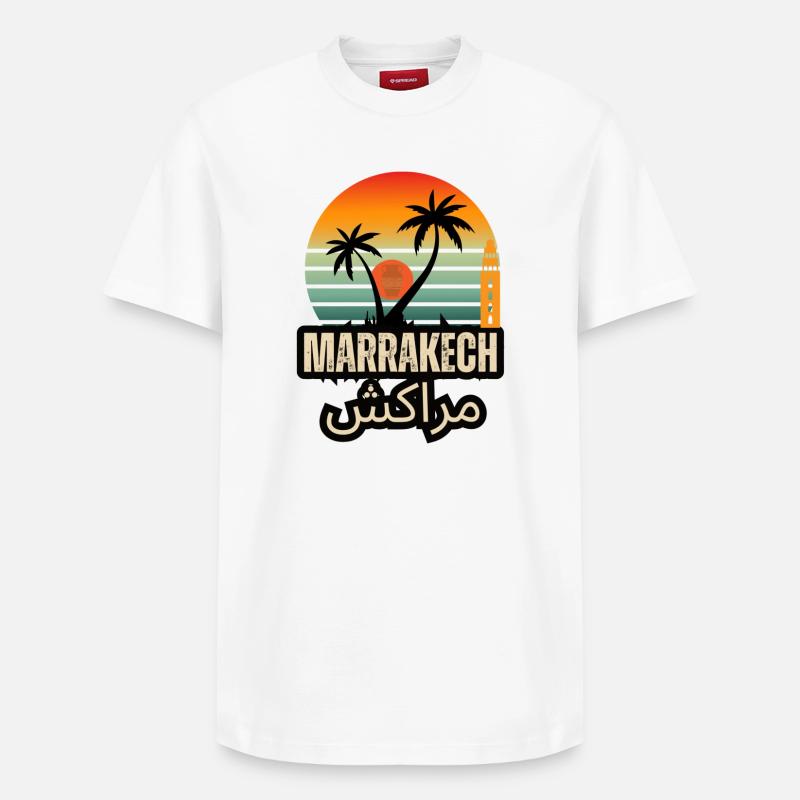 Marrakech | مراكش - T-shirt unisexe décontracté en coton Supima – de SPREAD - blanc