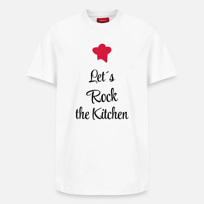 Let`s rock the Kitchen - Relaxed Unisex Supima Cotton T-Shirt – von SPREAD - Weiß