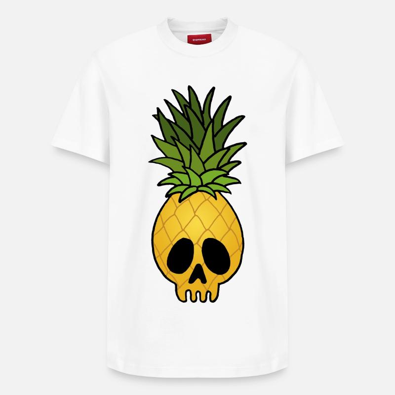 Ananas-Schädel - Relaxed Unisex Supima Cotton T-Shirt – von SPREAD - Weiß