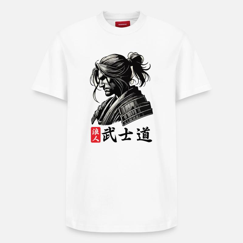 Bushido de Ronin - T-shirt unisexe décontracté en coton Supima – de SPREAD - blanc