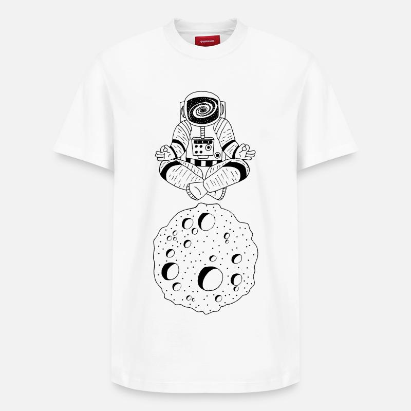 Astronaute zen - T-shirt unisexe décontracté en coton Supima – de SPREAD - blanc