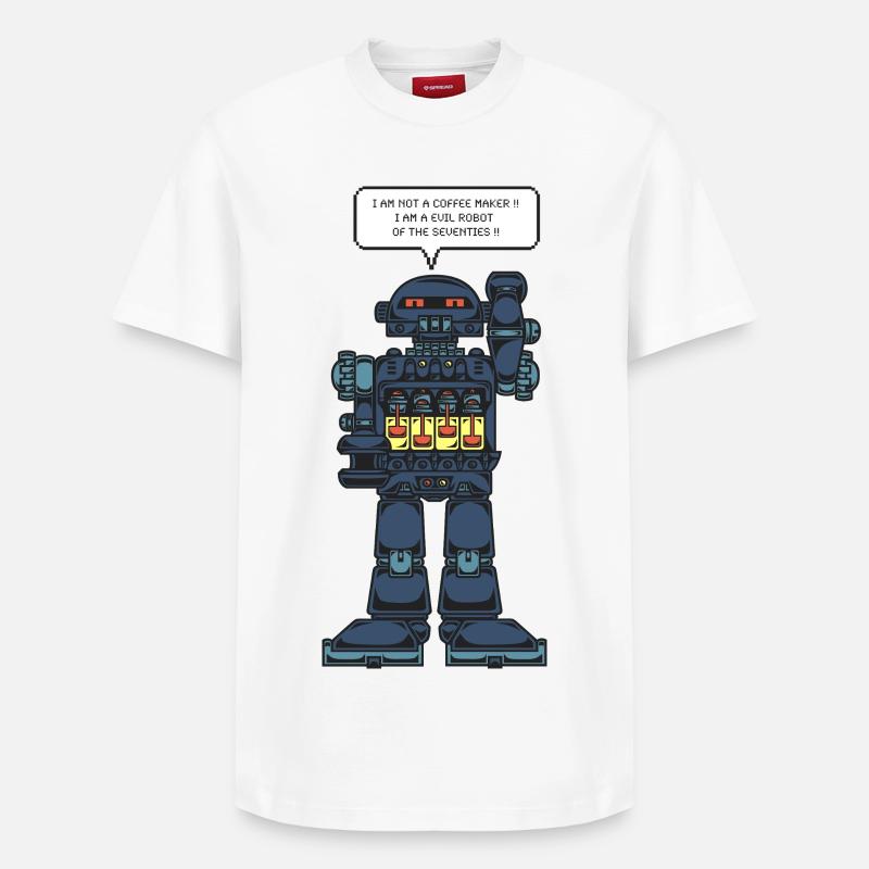 Robot alimenté par batterie - T-shirt unisexe décontracté en coton Supima – de SPREAD - blanc