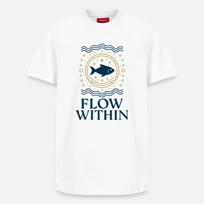 Flow Within - Relaxed Unisex Supima Cotton T-Shirt – von SPREAD - Weiß