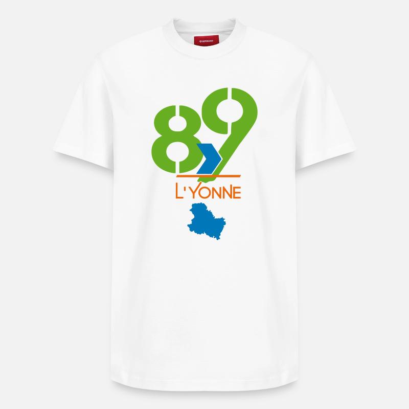 Logo 89 L'Yonne - Relaxed Unisex Supima Cotton T-Shirt – von SPREAD - Weiß