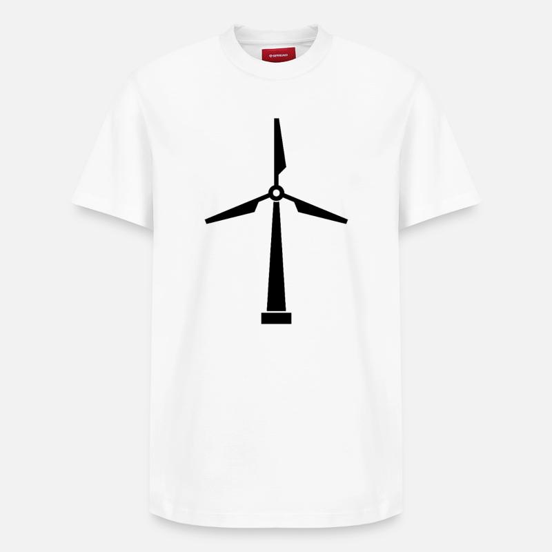 Windkraftanlage - Relaxed Unisex Supima Cotton T-Shirt – von SPREAD - Weiß