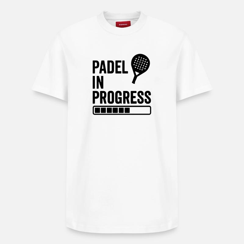 Padel in Progress - Relaxed Unisex Supima Cotton T-Shirt – von SPREAD - Weiß