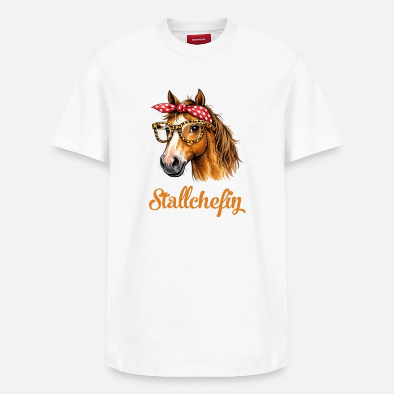 Stallchefin - Relaxed Unisex Supima Cotton T-Shirt – von SPREAD - Weiß